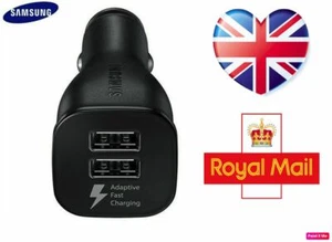Cargador rápido adaptativo de coche original Samsung de doble puerto (EP-LN920) - negro - Imagen 1 de 12