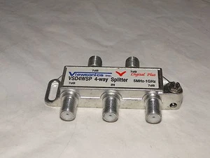 Viewsonics Digital Plus VSD4WSP 4-Way Splitter Combiner Coupler 5MHz-1GHz 7dB - Picture 1 of 8