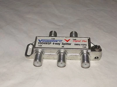 Viewsonics Digital Plus VSD4WSP 4-Way Splitter Combiner Coupler 5MHz-1GHz 7dB - Image 1 of 4