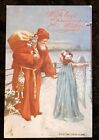 1915 Santa Postkarte - Raphael Tuck Oilette Nr. 8267 - Engel Regie Weihnachtsmann