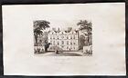 1835 Thomas Dugdale vue imprimée antique du palais de Kew, jardins de Kew, Londres