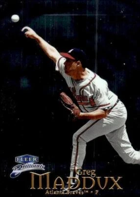 1999 Fleer Brilliants #95 Greg Maddux Atlanta Braves Hall of Fame - Image 1 of 2