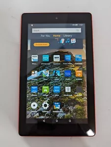 (Pa2) Amazon Kindle 7th generation / 8GB / Red / Cracked Screen - Picture 1 of 4
