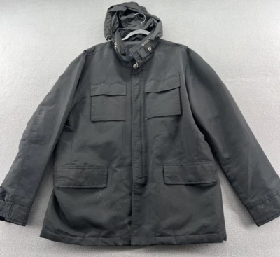 VTG GAP Jacket Men’s LargeBlack M65 Style Lightweight Hidden Hoodie - Image 1 of 4