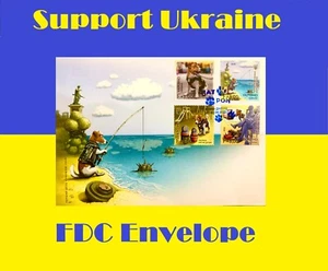FDC Envelope Cover 4 Stamps of Ukrposhta "Patron Minesweeper Dog" Ukraine 2022 - Picture 1 of 6