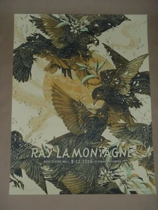 Ray Lamontagne Teagan White signed AP silkscreen concert poster Florida 2016 - Picture 1 of 6