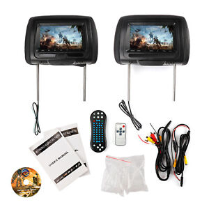2x 7 " HD Auto Digitale Controllo Video Poggiatesta Riproduttore DVD HDMI Gioco