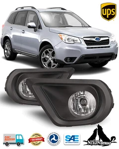 For 2014 2015 2016 Subaru Forester Fog Lights Driving Bumper Lamps w/Wiring Kits - Picture 1 of 11