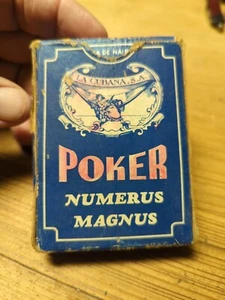 Circa 1920s ? Mexican Playing Card Deck, La Cubana S.A. Poker Large Numbers Used - Picture 1 of 10
