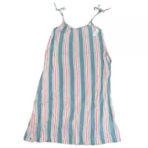 Old Navy Women’s Size Small Striped Tie Shoulder Tassel Tank Dress Sleeveless - Picture 1 of 7