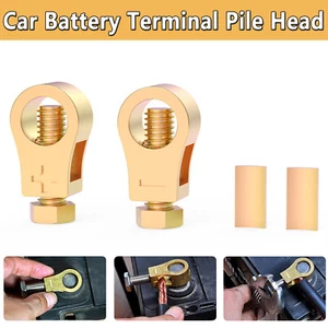 Car Battery Positive Negative Cable Clamp Battery Clip Pure Copper Terminal-Wire - Picture 1 of 11