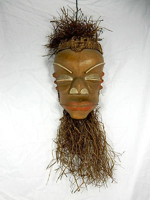 Seltene Ibibio Wandmaske / wall mask ACHATIT  Werkstätten H. Schirmer 8076 60 cm - Image 1 of 4