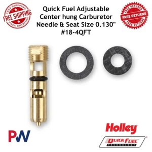 Quick Fuel Adjustable Center hung Carburetor Needle & Seat Size 0.130" #18-4QFT - Picture 1 of 10