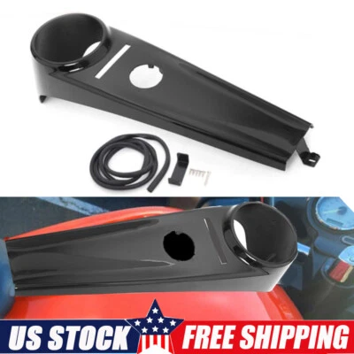 Tapa del tanque de gasolina para Harley Softail 2000-2017 tablero consola de combustible negro brillante Foto 1 de 4