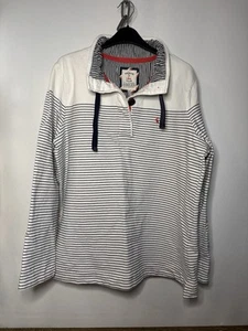 Joules Saunton Cream French & Navy Striped Sweatshirt UK20 - Picture 1 of 6