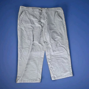 George Herren Größe 40 beige khaki Hose vorne flach gerades Bein Baumwollmischung 27" - Bild 1 von 2