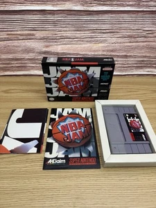 NBA Jam Super Nintendo SNES 1991 Midway Acclaim CIB Complete w/ Poster & Inserts - Picture 1 of 10