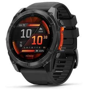 Garmin Fenix 8, 51 mm AMOLED, Slate Gray with Black Silicone Band (010-02905-00) - Photo 1 sur 8