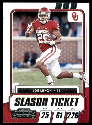 2021 Panini Contenders Season Ticket Joe Mixon Oklahoma Sooners #62 - Image 1 of 2