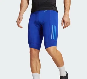 $ 120 Adidas Radfahren gepolsterte Shorts Tights Herren SMALL blau IC5068 Aeroready neu mit Etikett - Bild 1 von 7