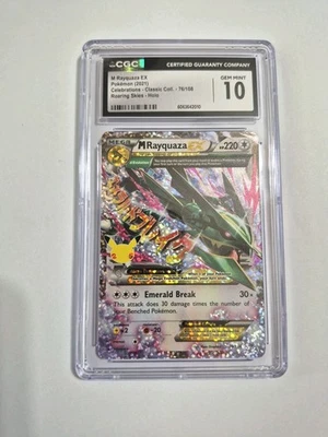 CGC 10 M Rayquaza EX 76/108 Roaring Skies Pokemon Celebrations Mega  - Image 1 of 2