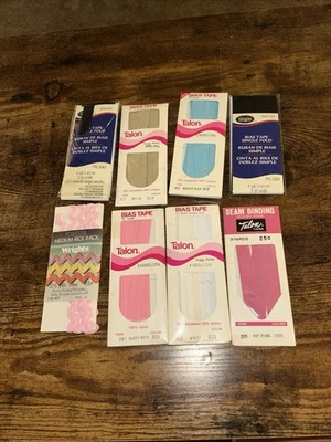 8 Colorful bias, tape made by Talon and rights and Rick rack and seam, binding - Image 1 of 4