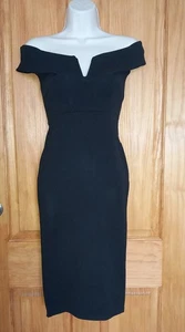 Missguided, Wired, Off Shoulder, Black Dress, Size 4 - Picture 1 of 4
