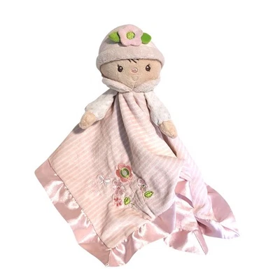 Manta de seguridad Douglas Baby Lovey Baby Doll rosa a rayas Lovie Foto 1 de 4