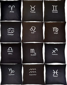 star Sign Zodiac Horoscope birth Sun Astrology Personalised embroidered cushion - Picture 1 of 8