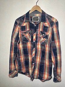 Men’s BKE Long Sleeve Shirt Western Pearl Snap! BKE VINTAGE Medium Buckle - Picture 1 of 14