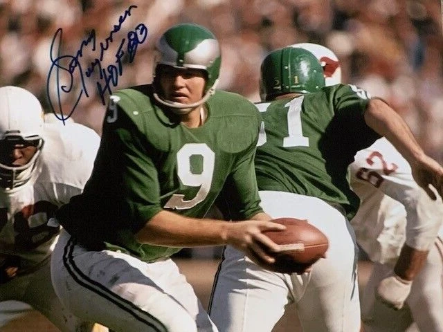 Firmado por Sonny Jurgensen 1960 Philadelphia Eagles 8x10 Salón de la Fama ¡Venta de Pieles Rojas! Foto 1 de 1