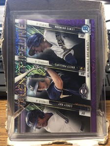 2017 Bowman Chrome Talent Pipeline Purple Mojo MILWAUKEE BREWERS /250