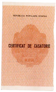 Romania, 1960, Vintage Marriage Certificate - RPR - Picture 1 of 3