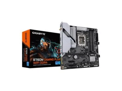 GIGABYTE B760M GAMING PLUS WIFI DDR4 LGA 1700 Intel B760 M-ATX Motherboard with - Image 1 of 4