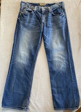 Big Star Voyager Loose Fit Thick Stitch Jeans Men's 36R (37x32) Western Casual 