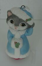 1990 Hallmark Keepsake Ornament Christmas Porcelain Cat Collector Ser - No Box