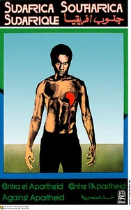 Political Poster.South Africa.African heart.Anti-APARTHEID.History art.a47 - Picture 1 of 1