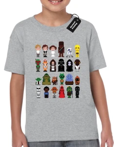 PIXEL WARS KIDS KIDS T SHIRT STAR TROOPER CHILDRENS STORM WARS JEDI TOP - Picture 1 of 18