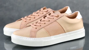 Scarpe sneakers donna Greats Brooklyn nuove senza scatola misura 7,5 pelle rosa pesca - Foto 1 di 11