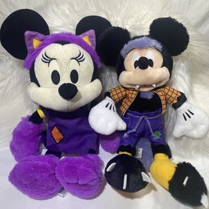 Disney Store Mickey And Minnie Mouse In Halloween Costume Plush Stuffed Toy - Picture 1 of 9