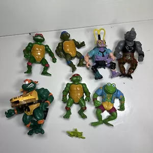 Vintage TMNT Figure Lot - Rocksteady, Ghengis Frog, Scumbug MORE - Picture 1 of 10