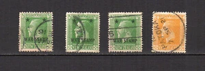 Nouvelle-Zélande Colonie Britanique 1915-21 George V 4 timbres oblitérés/TE3496 - Imagen 1 de 1