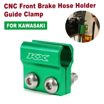 Abrazadera guía soporte manguera freno delantero CNC para Kawasaki KX 85 100 112 250/F/X 450/S Foto 1 de 4