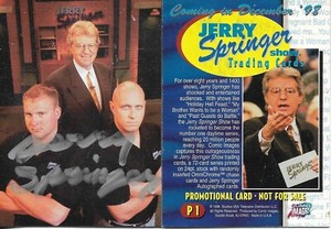 JERRY SPRINGER Authentic Autographed PROMO Trading Card ~ Springer Show
