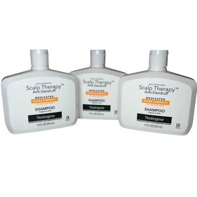 3-Pack Neutrogena Scalp Therapy Anti-Dandruff Shampoo 3% Salicylic 12oz New - Image 1 of 4