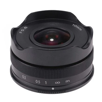 10mm F5.6 APS-C Wide Angle Fisheye Prime MF Lens for Canon EOS M EF-M M3 M50 II - Image 1 of 4