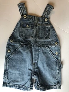 Levi's Kids Adorable Bib Overalls SHORTS Blue Denim TODDLER Size 18M - Picture 1 of 7
