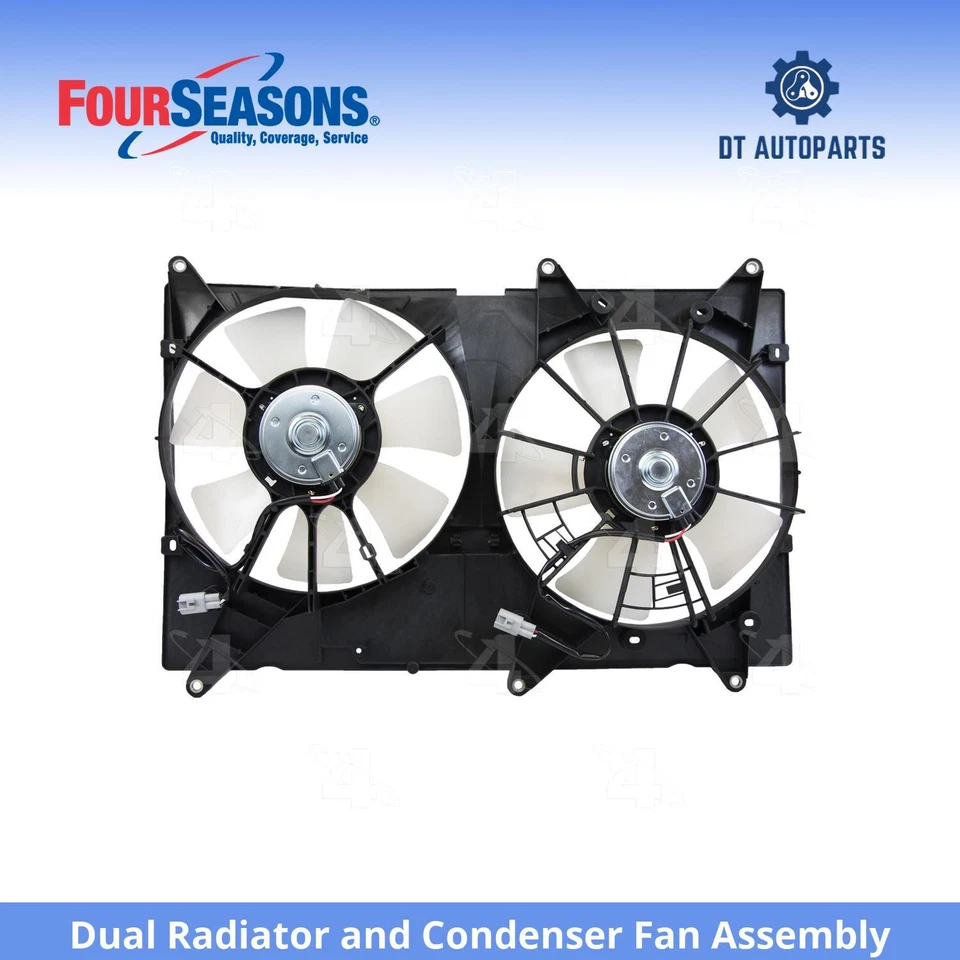 Conjunto de ventilador condensador radiador doble para Toyota Highlander 2001-2007 4 mar Foto 1 de 4