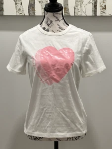 Stella McCartney Kids Girls SS Tee With Pink Logo Heart: Size 14+ NWT - Picture 1 of 10