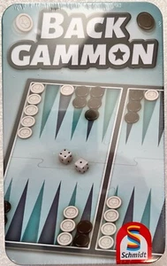 Backgammon Metalldose Schmidt Spiele Legespiel Logikspiel Reisespiel 51445 Neu - Bild 1 von 8